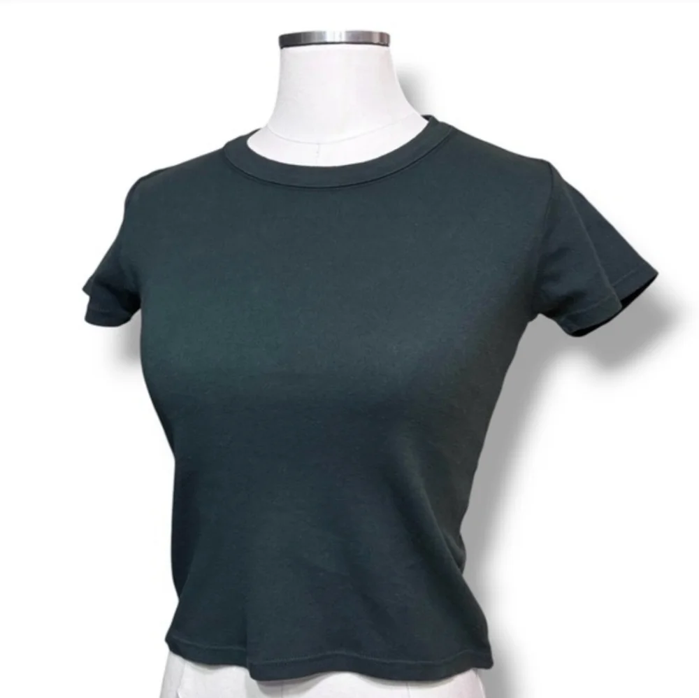 BRANDY MELVILLE Dark Green Cotton Cropped Shirt One Size - Picture 10 of 10